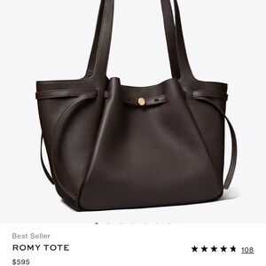 LIKE NEW! Tory Burch Romy Tote in Deep Brown